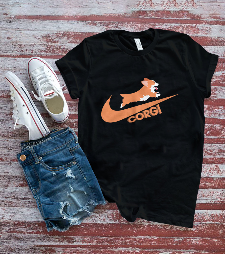 Corgi Nike Logo Paw Power T-Shirt