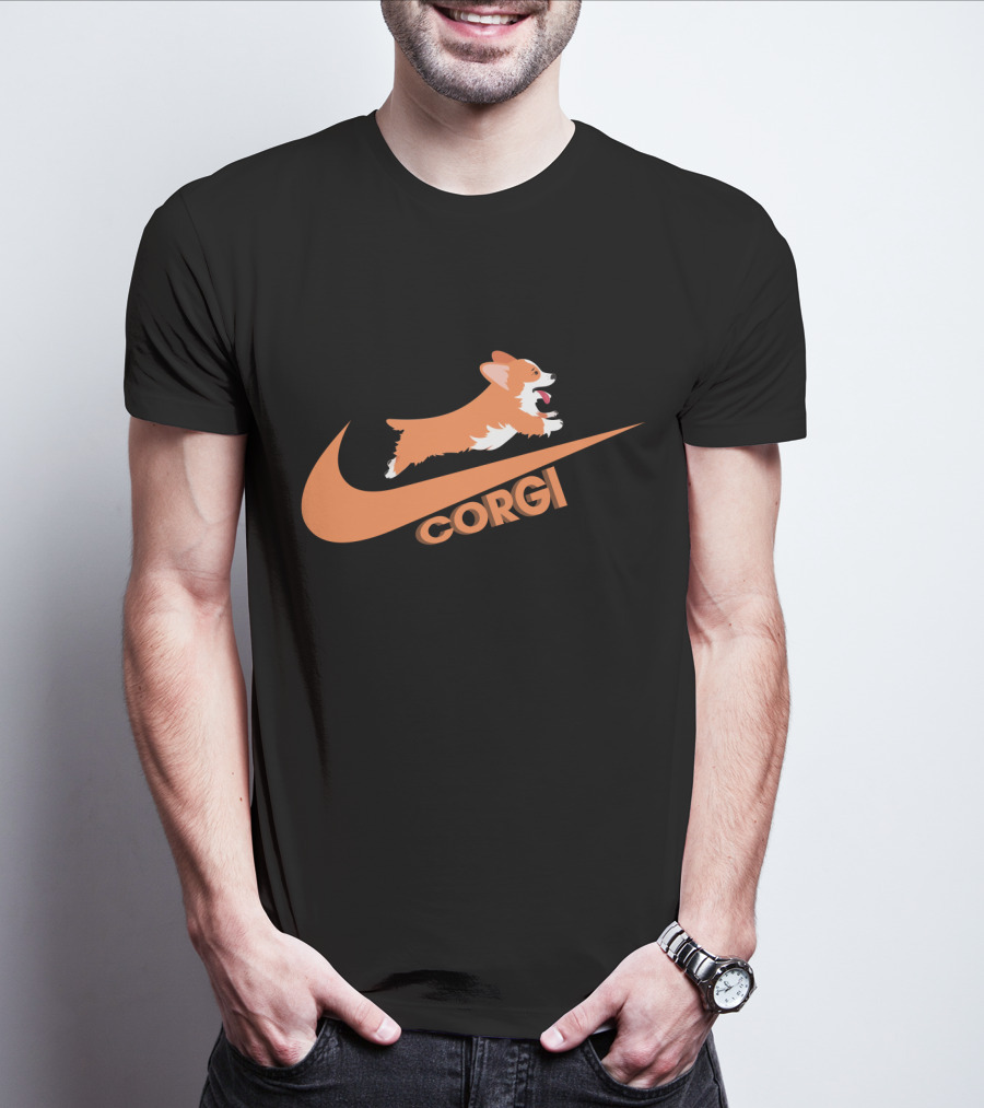 Corgi Nike Logo Paw Power T-Shirt