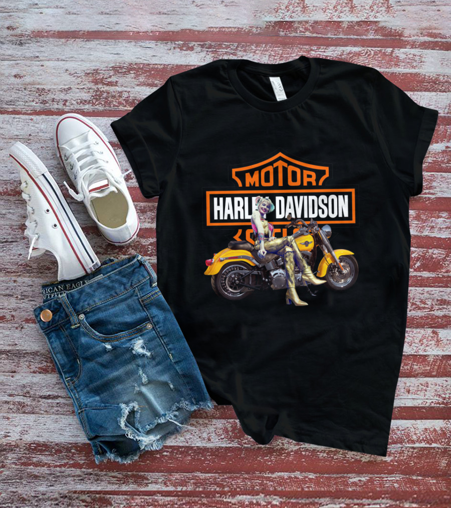 Harley Quinn Harley Davidson Motorcycle T-Shirt