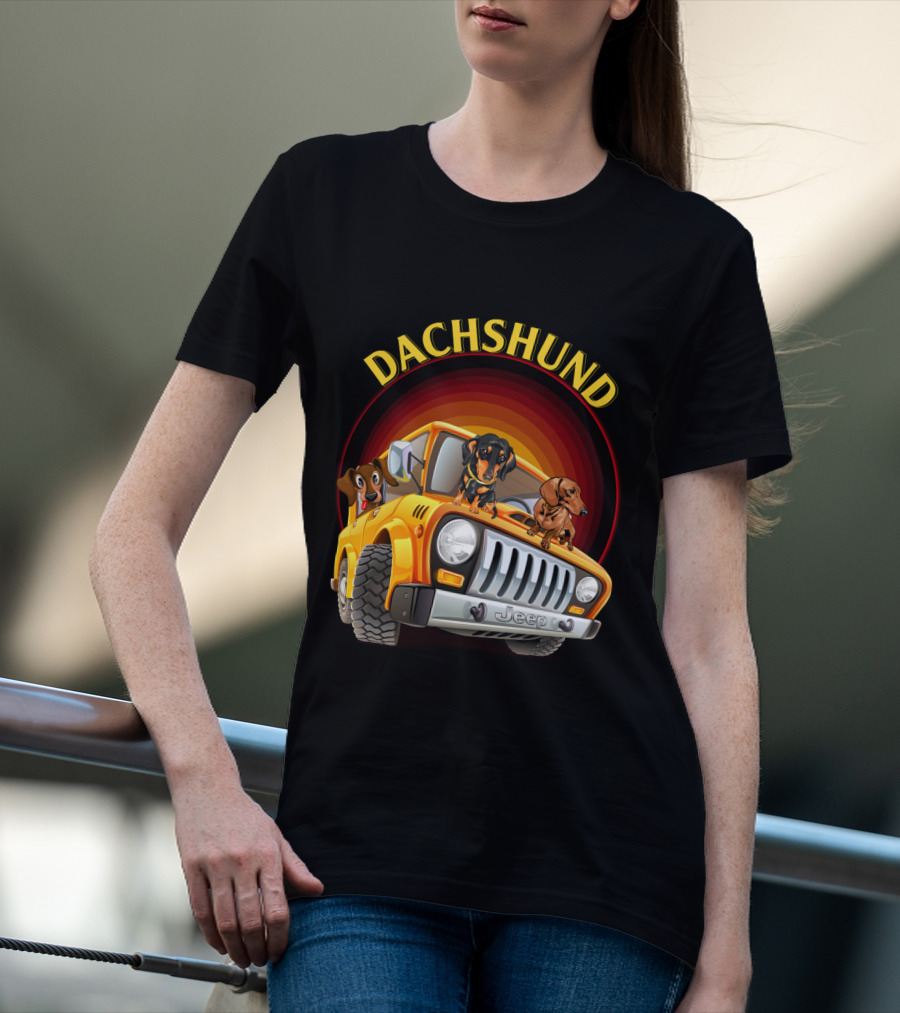 Dachshund Jeep Adventure T-Shirt