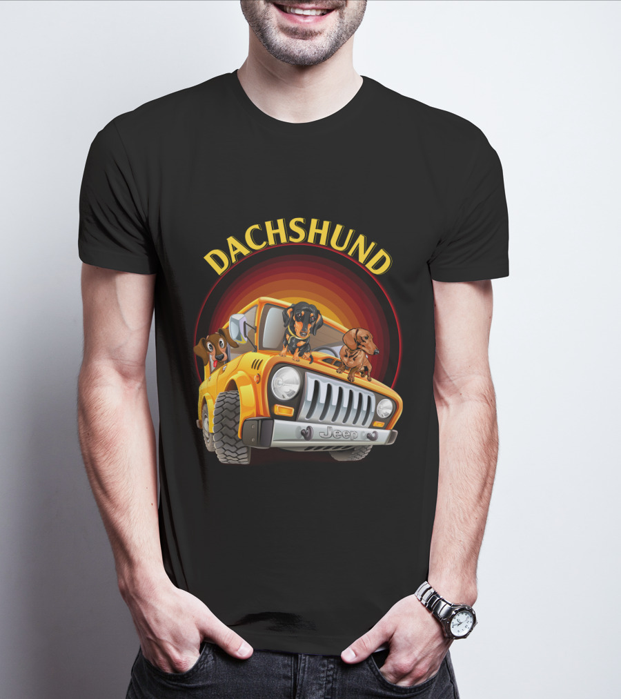 Dachshund Jeep Adventure T-Shirt