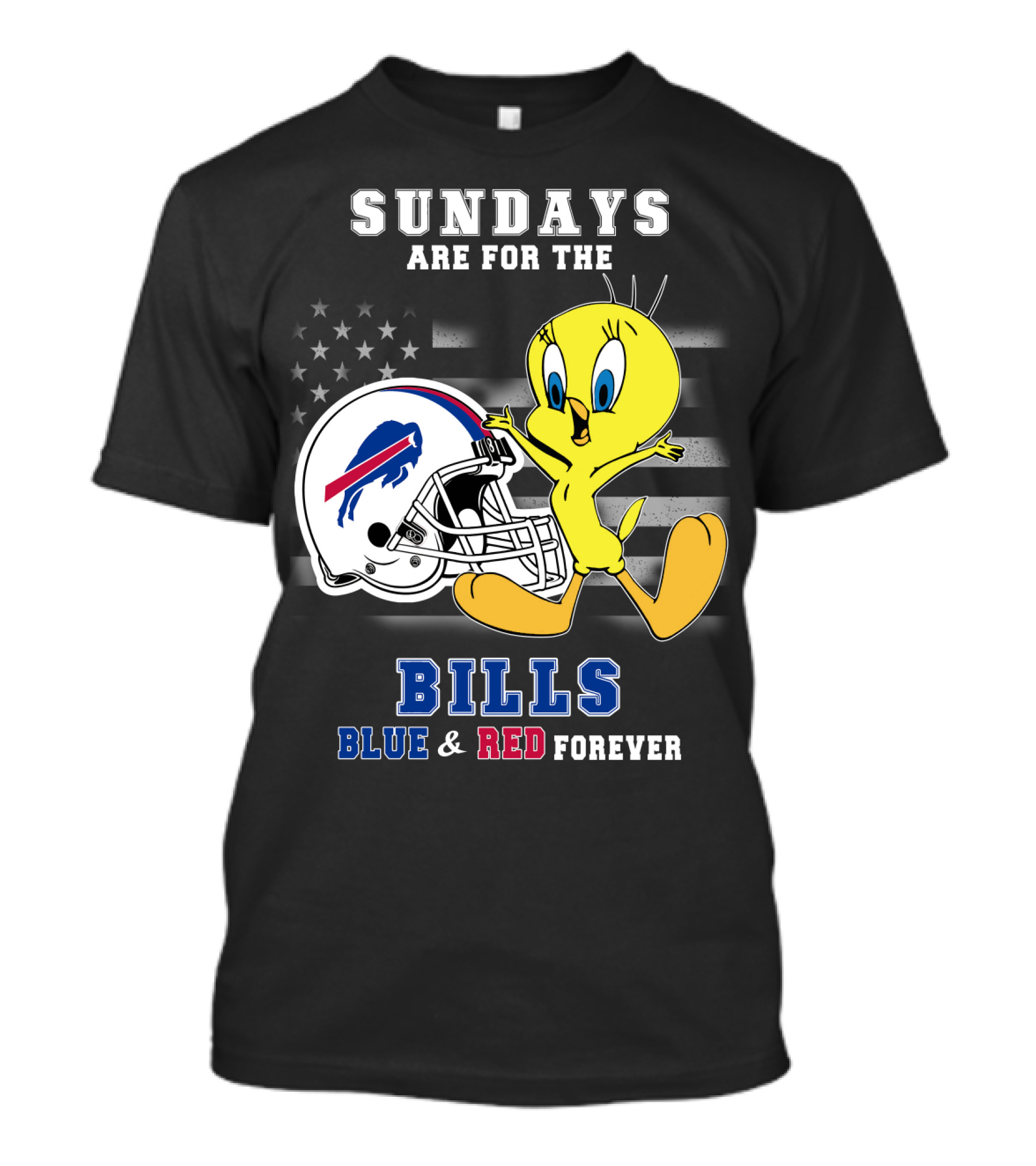 Sundays Are For The Bills Blue & Red Forever T-Shirt