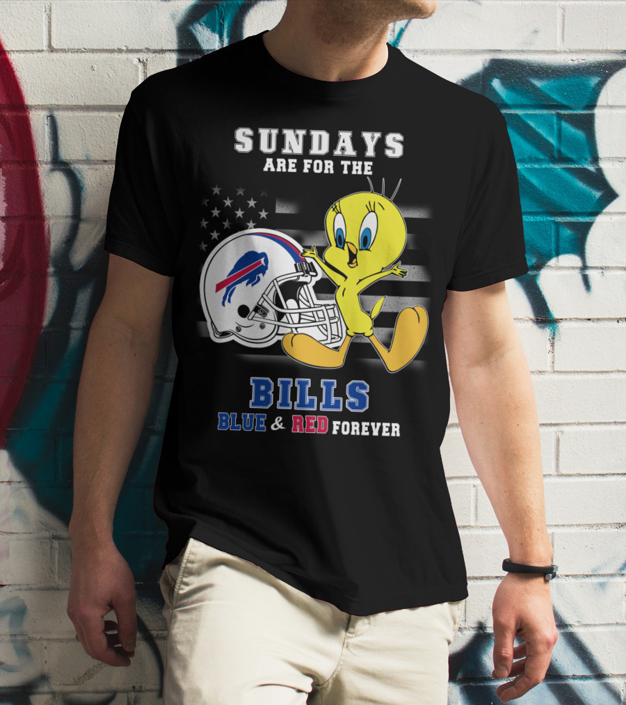 Sundays Are For The Bills Blue & Red Forever T-Shirt