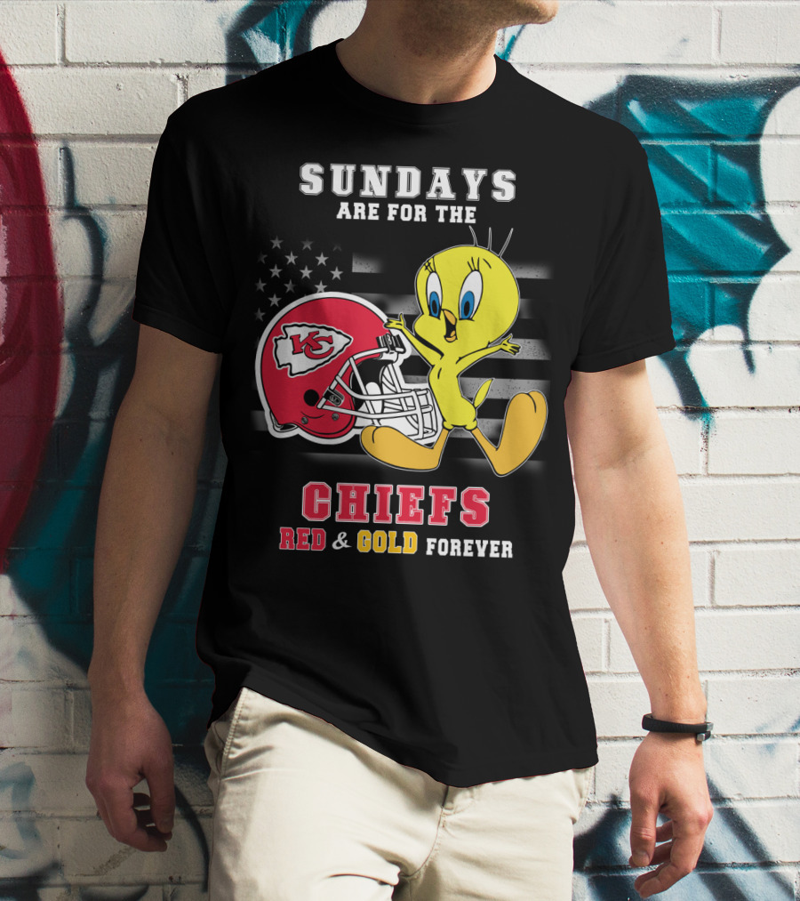 Sundays Are For The Chiefs Red & Gold Forever T-Shirt