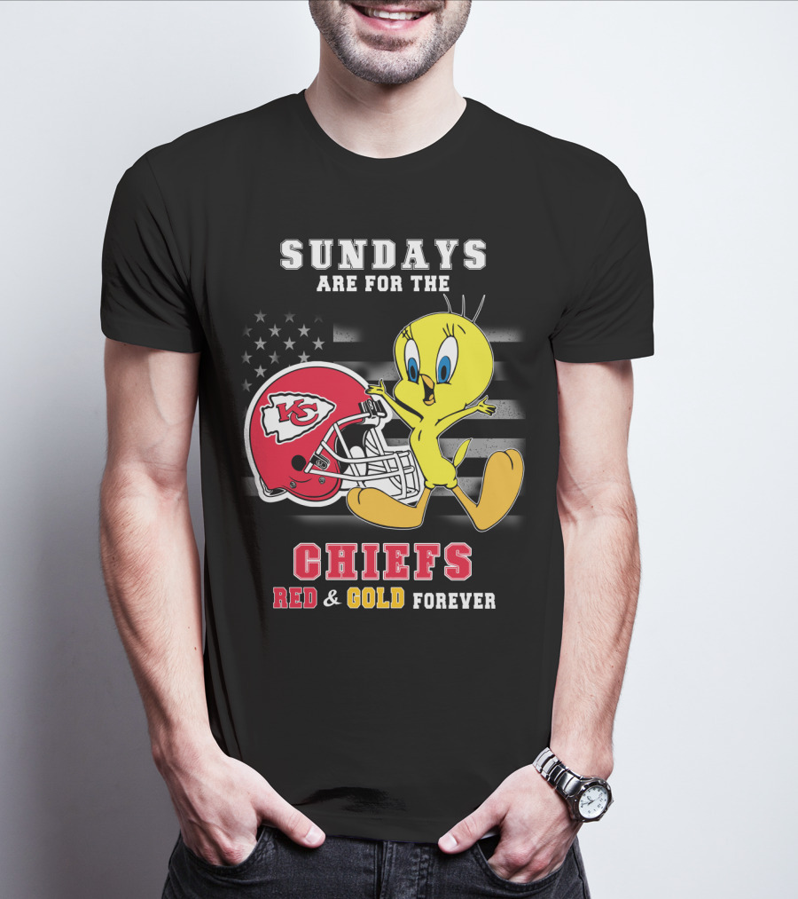 Sundays Are For The Chiefs Red & Gold Forever T-Shirt