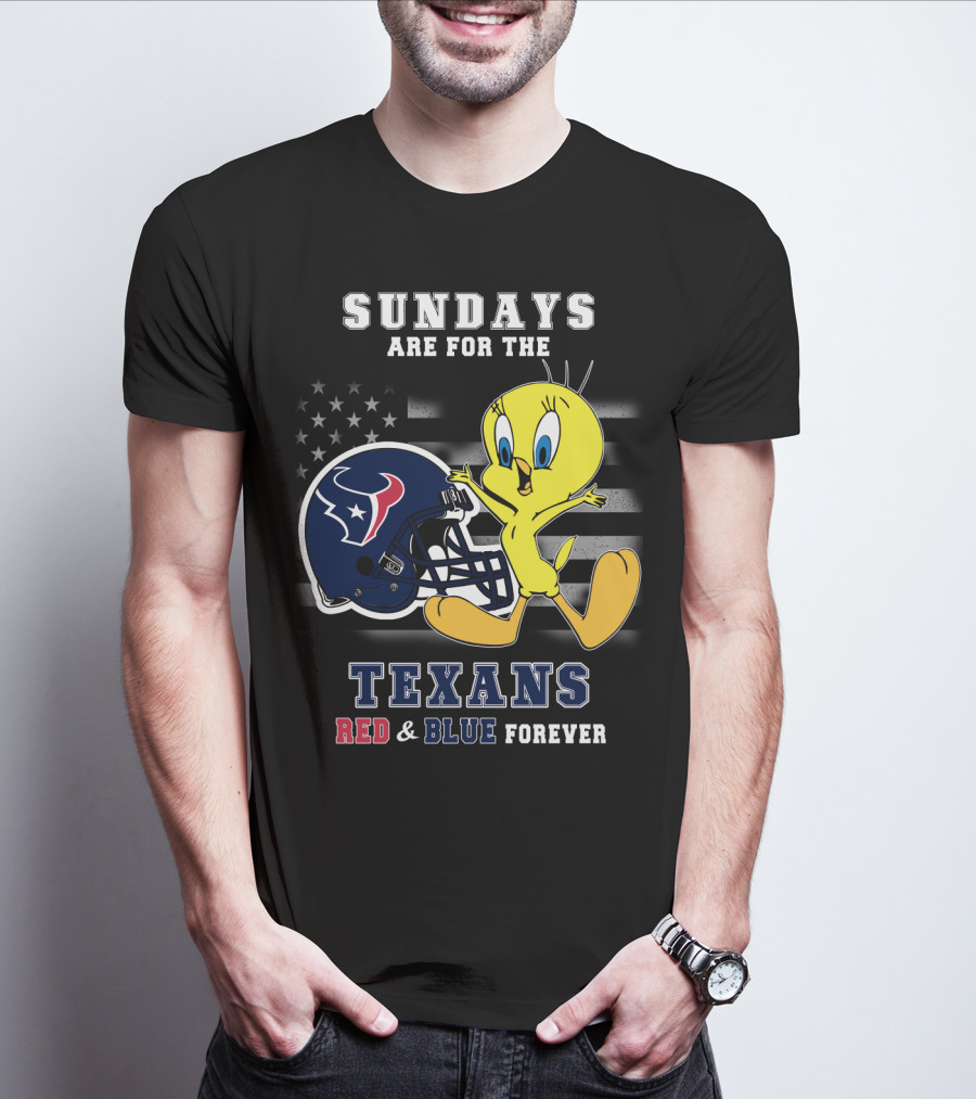 Sundays Are For The Texans Red & Blue Forever T-Shirt