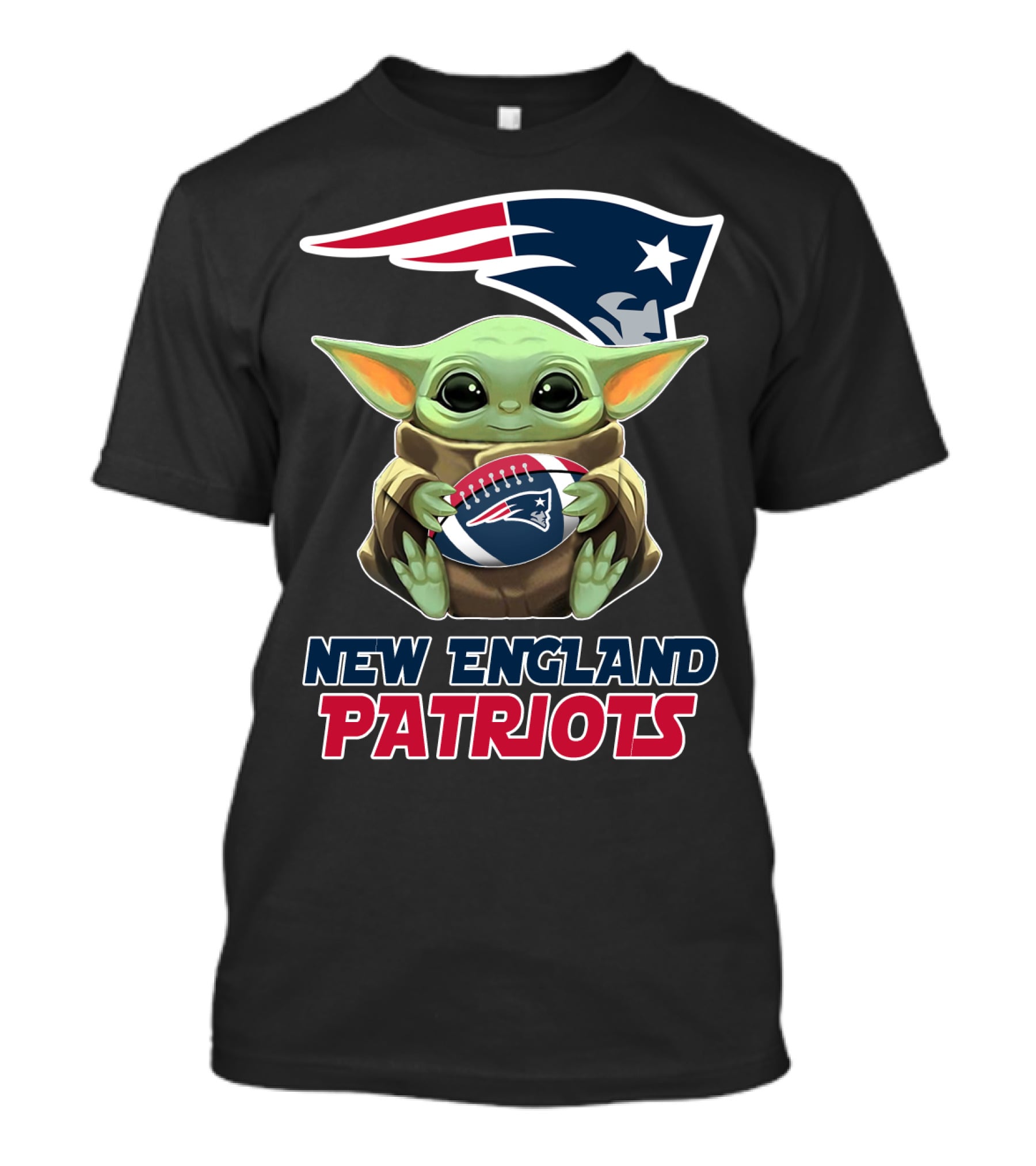 New England Patriots Baby Yoda Football Fan T-Shirt