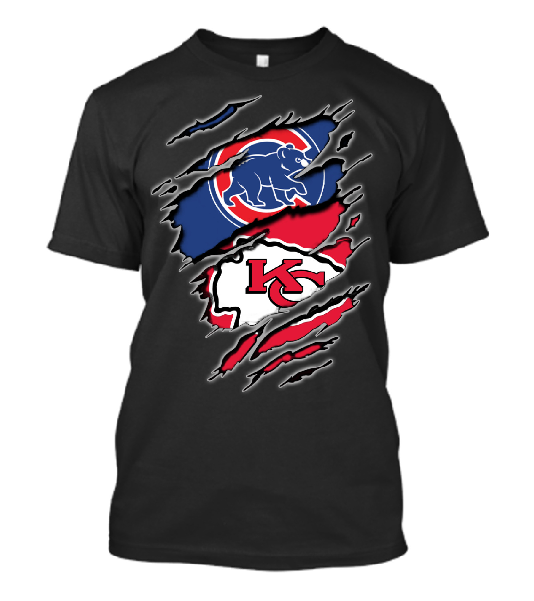 Chicago Cubs Kansas City Chiefs Fan T-Shirt