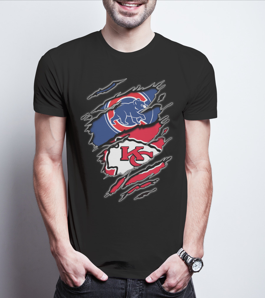 Chicago Cubs Kansas City Chiefs Fan T-Shirt