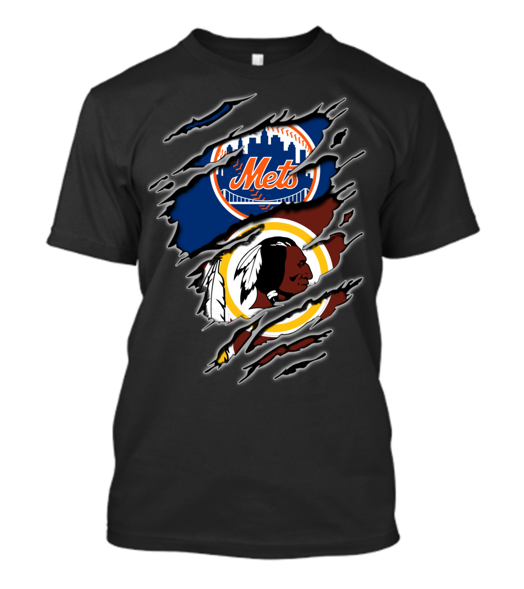 Mets Redskins Crossover Fan Tribute T-Shirt