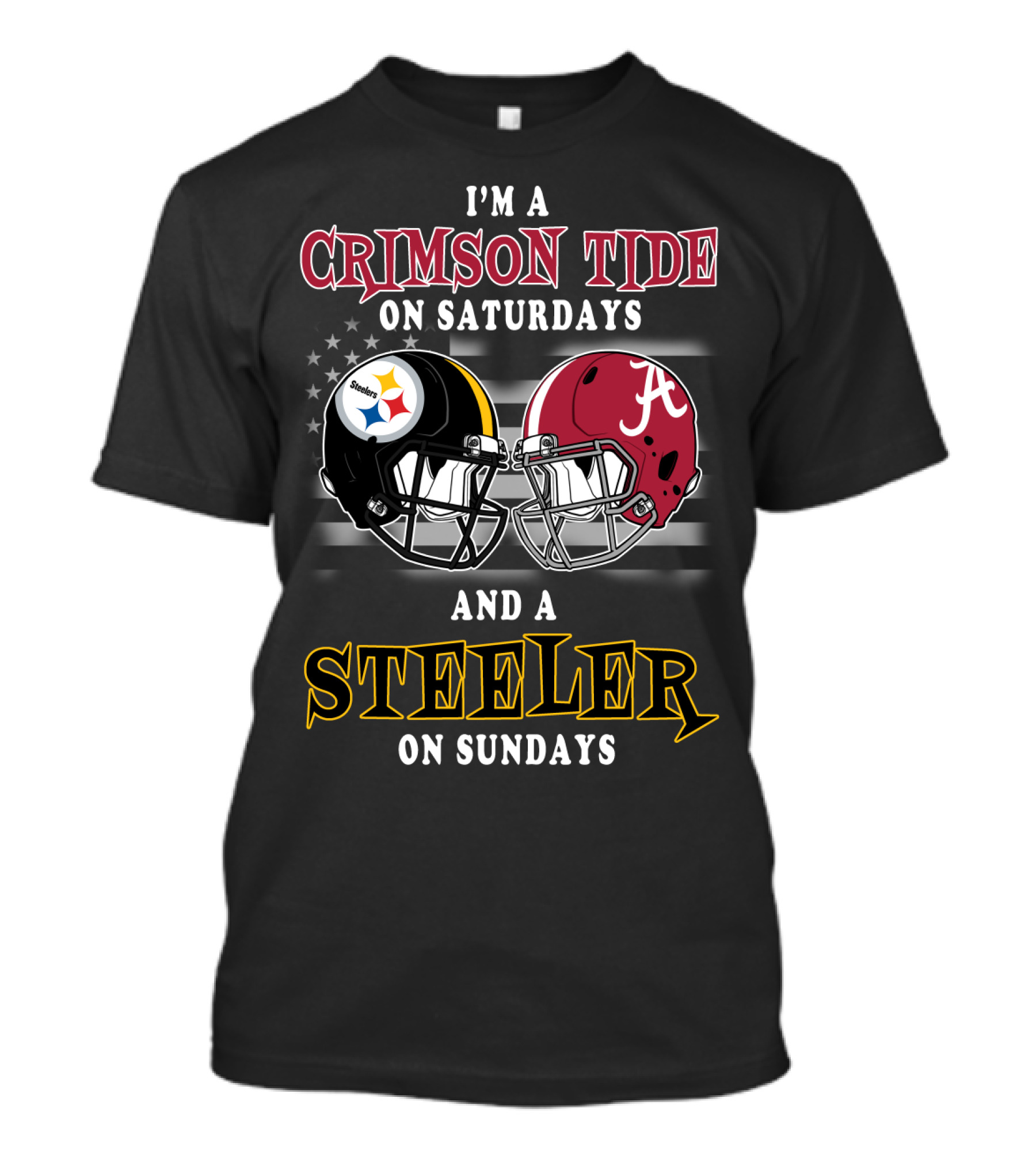 I'm A Crimson Tide On Saturdays And A Steeler On Sundays T-Shirt