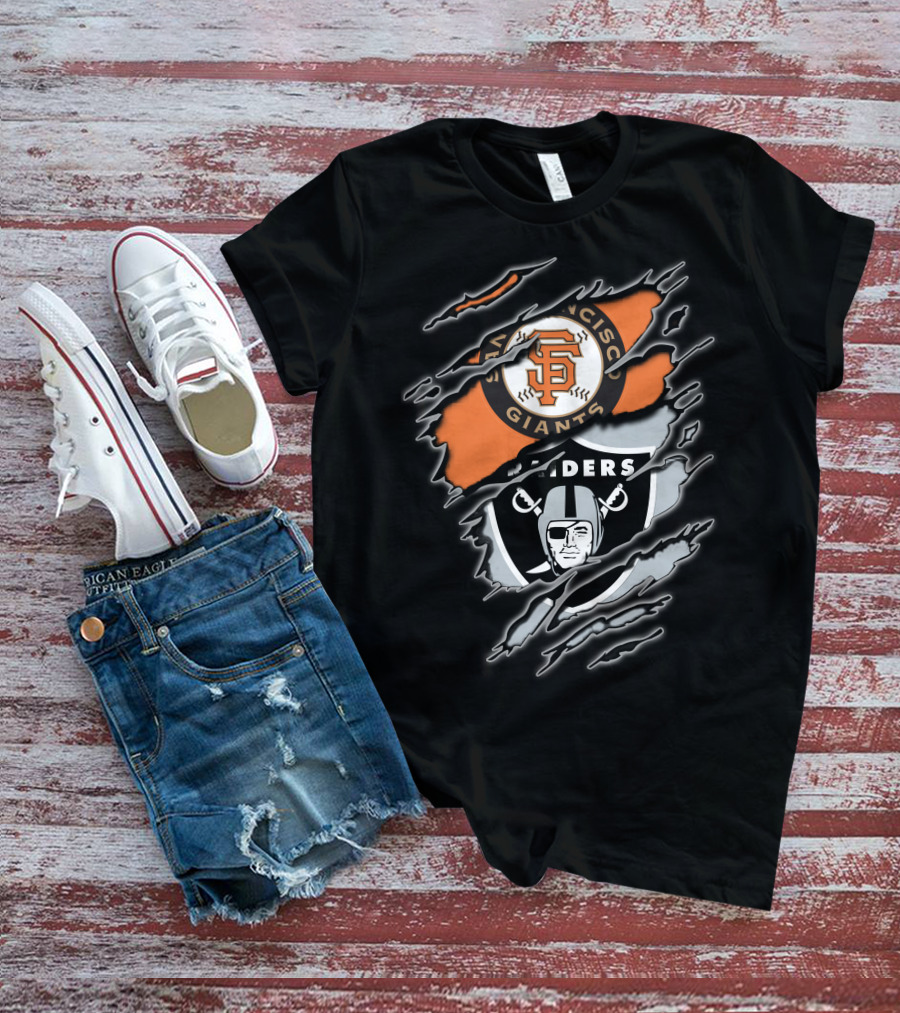 San Francisco Giants And Raiders Fans Collaboration T-Shirt