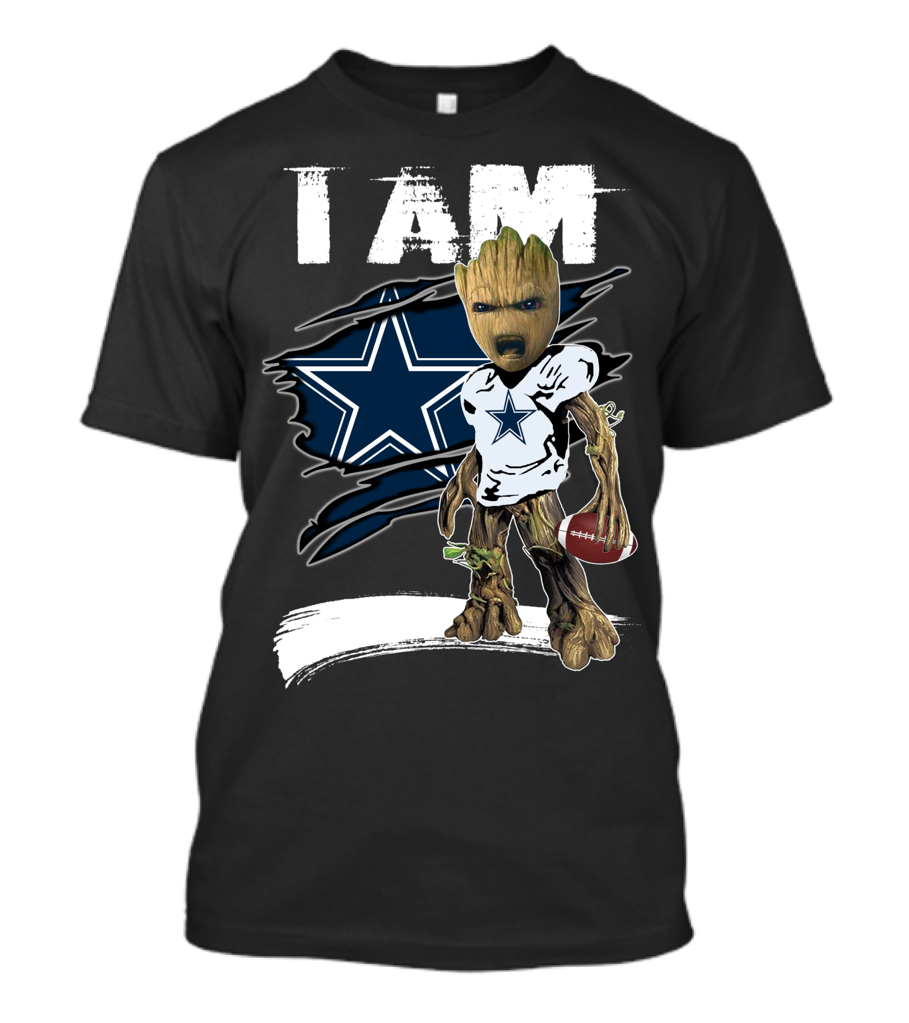 I Am Cowboys Football Groot Star T-Shirt