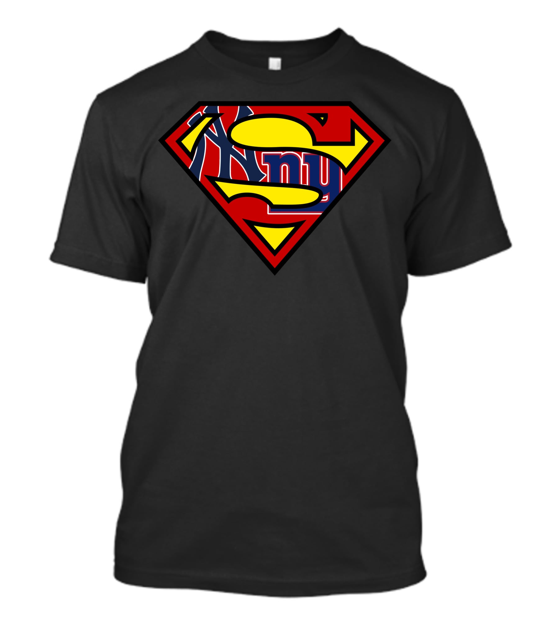 Yankees Giants Superman Logo Mashup T-Shirt