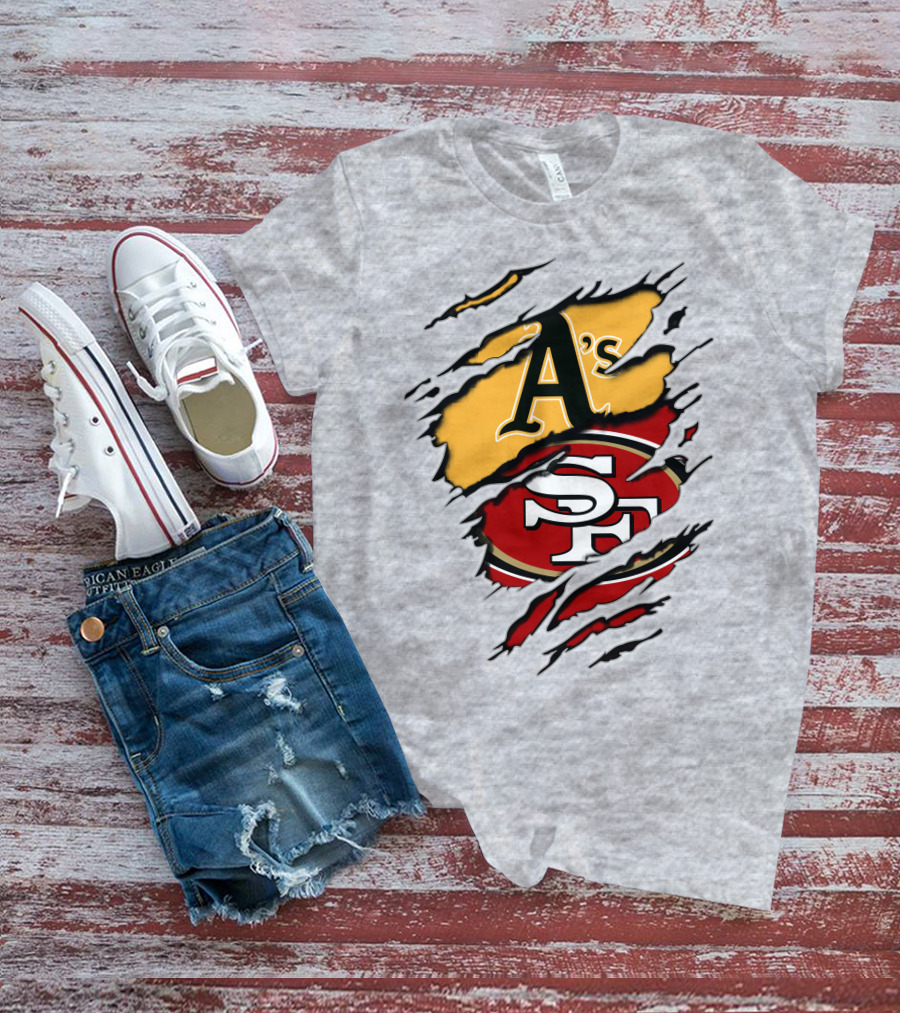 49ers Sf And Athletics A's Logo Mashup T-Shirt