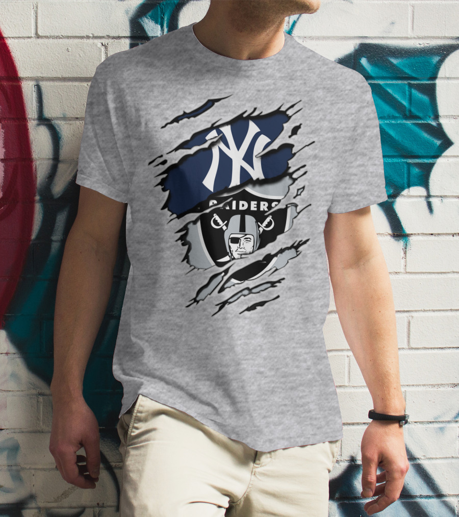 Raiders Yankees Dual Logo Fusion T-Shirt