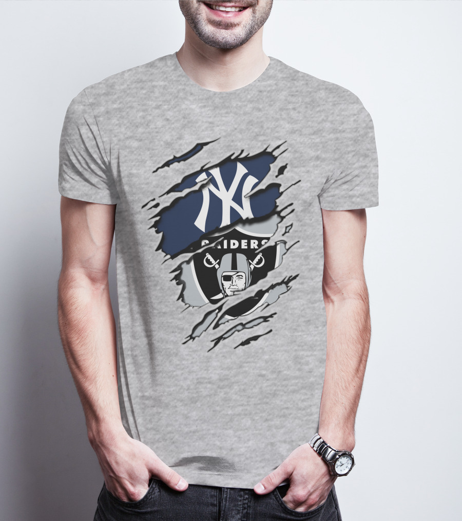 Raiders Yankees Dual Logo Fusion T-Shirt