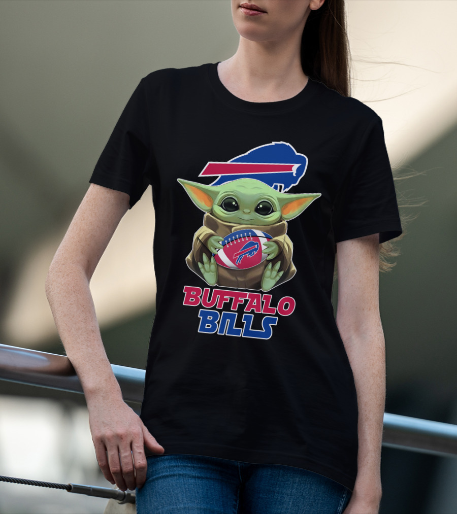 Buffalo Bills Baby Yoda Football T-Shirt
