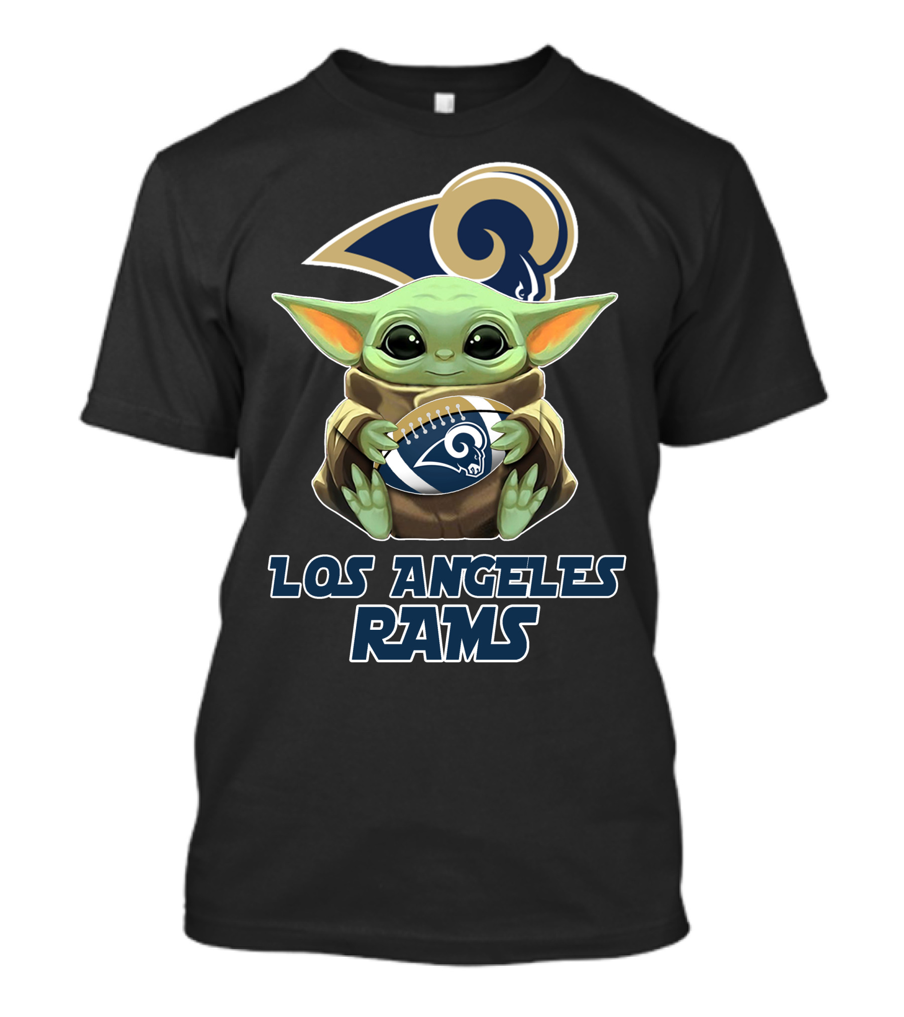 Los Angeles Rams Baby Yoda Football T-Shirt