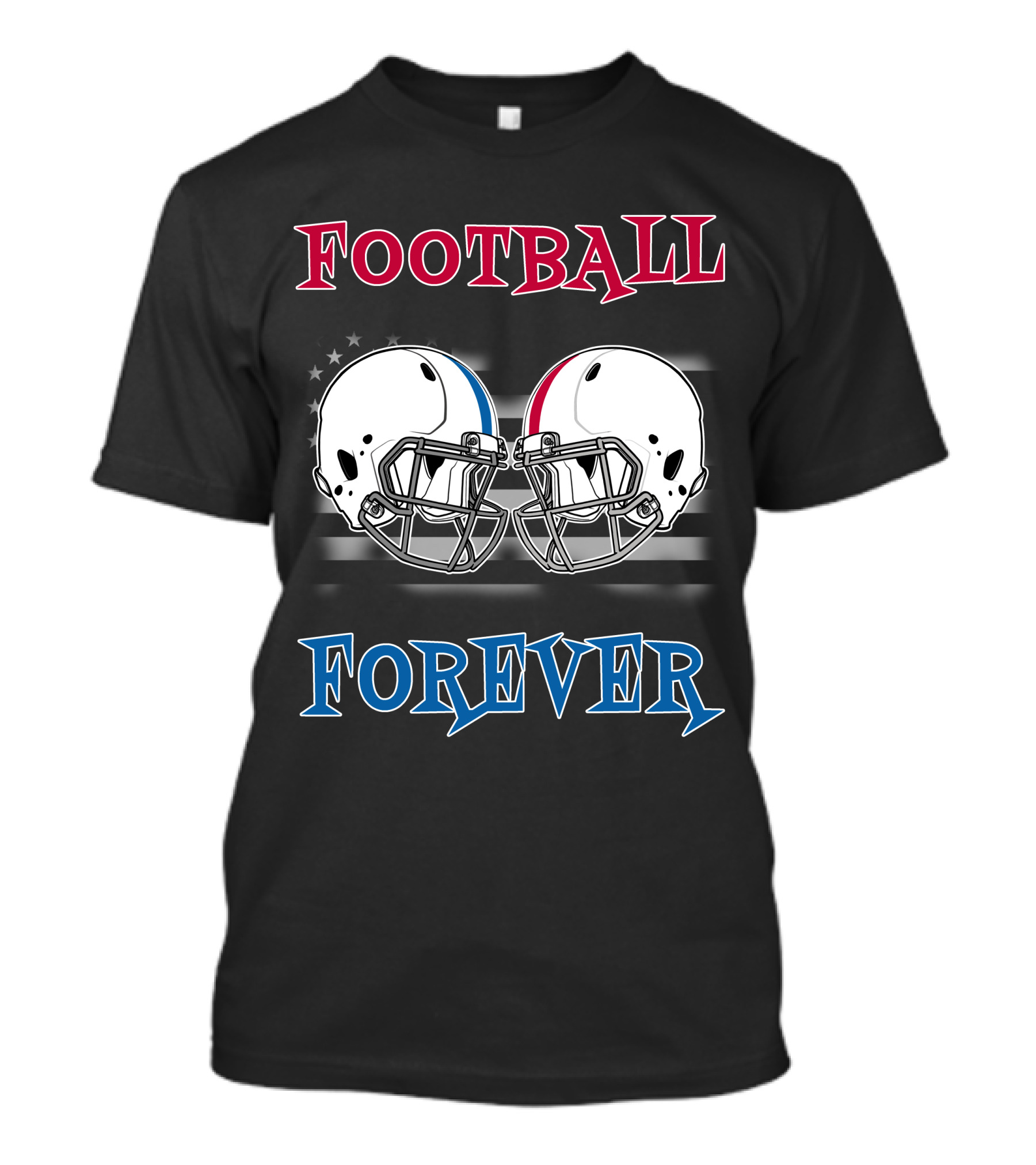 Football Forever Col Buck Helmets Stars Stripes T-Shirt