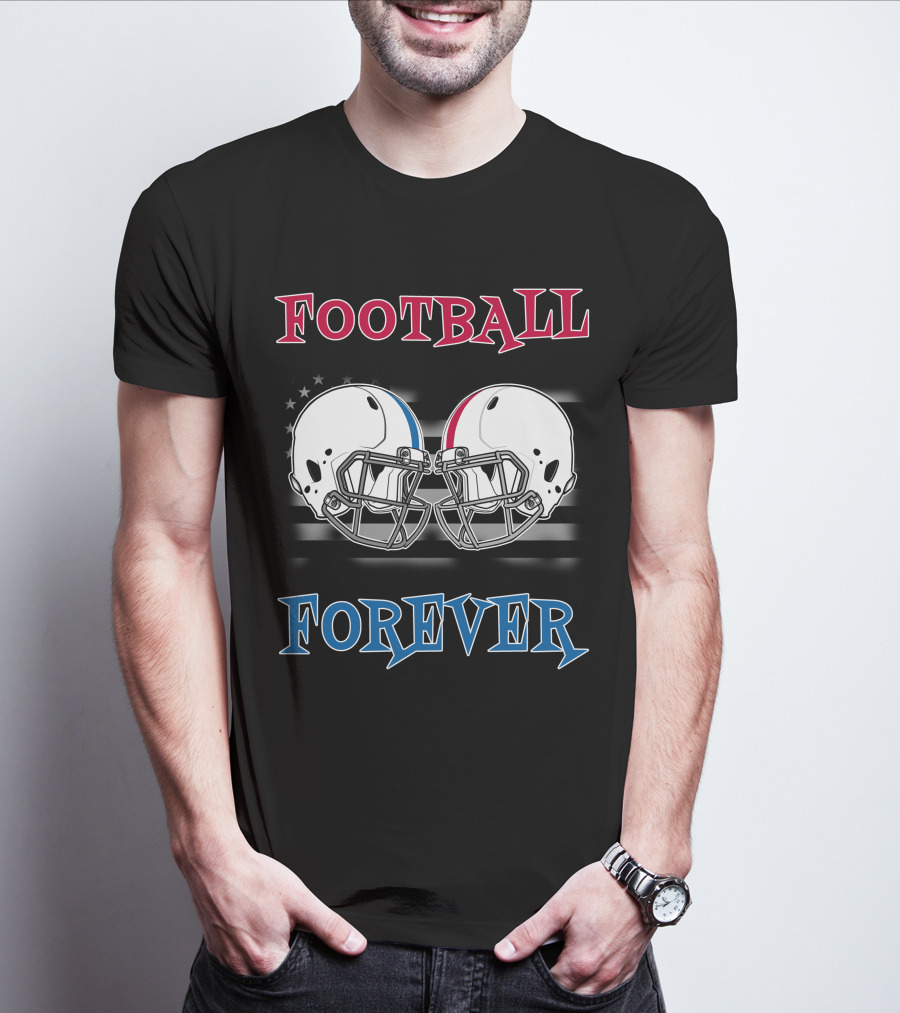Football Forever Col Buck Helmets Stars Stripes T-Shirt