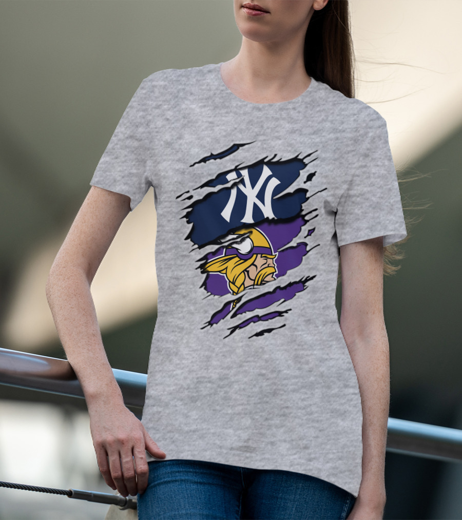 Vikings Yankees Dual Team Spirit T-Shirt