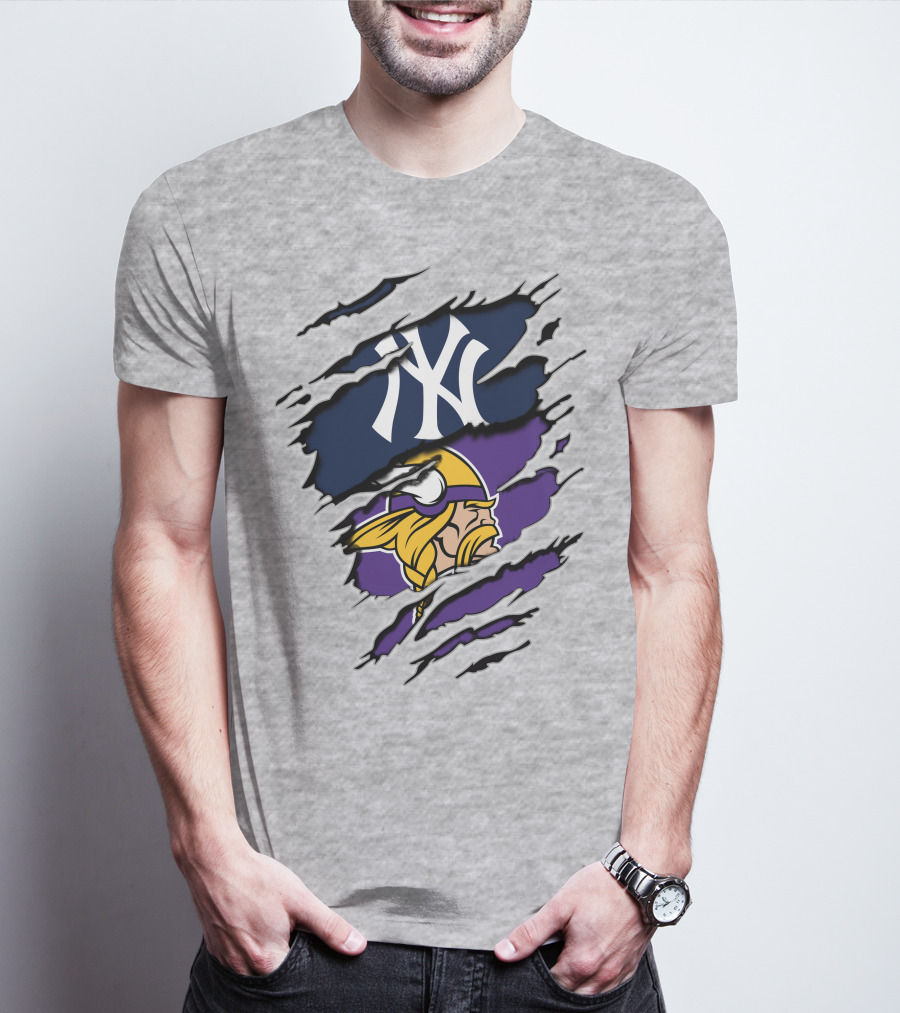 Vikings Yankees Dual Team Spirit T-Shirt