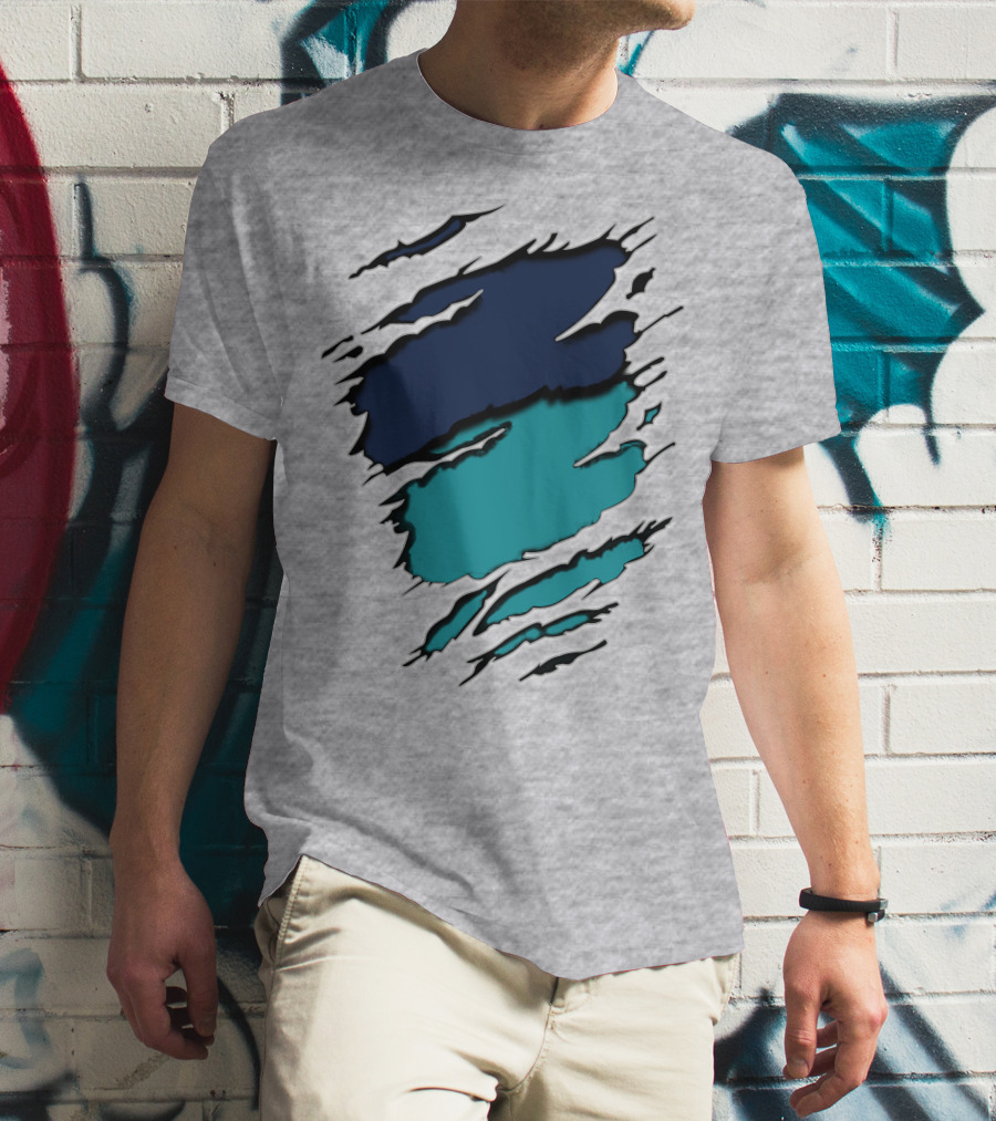 Dolp-Yan Ripped Ocean Waves T-Shirt