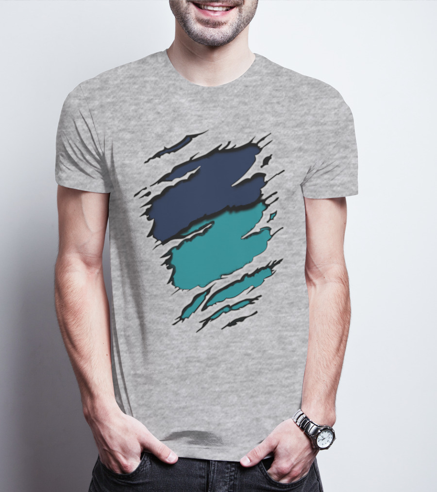 Dolp-Yan Ripped Ocean Waves T-Shirt