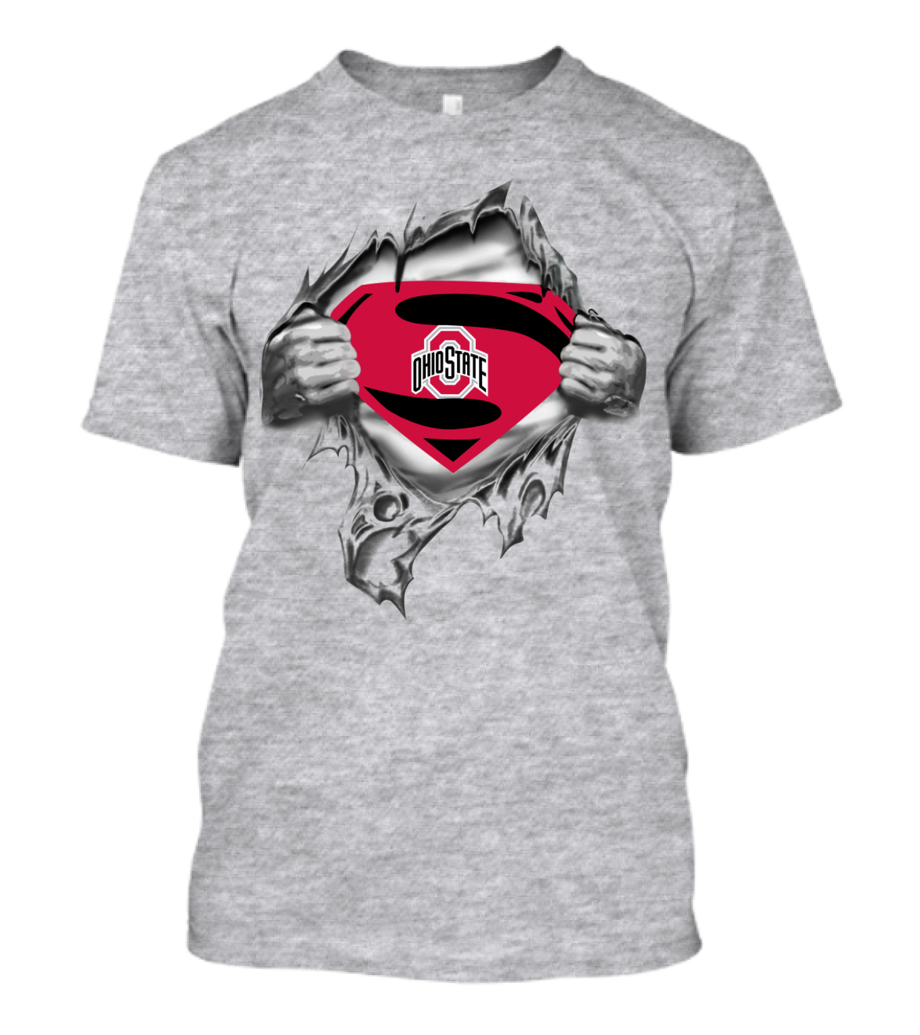 Ohio State Buckeyes Superman Logo Peel T-Shirt