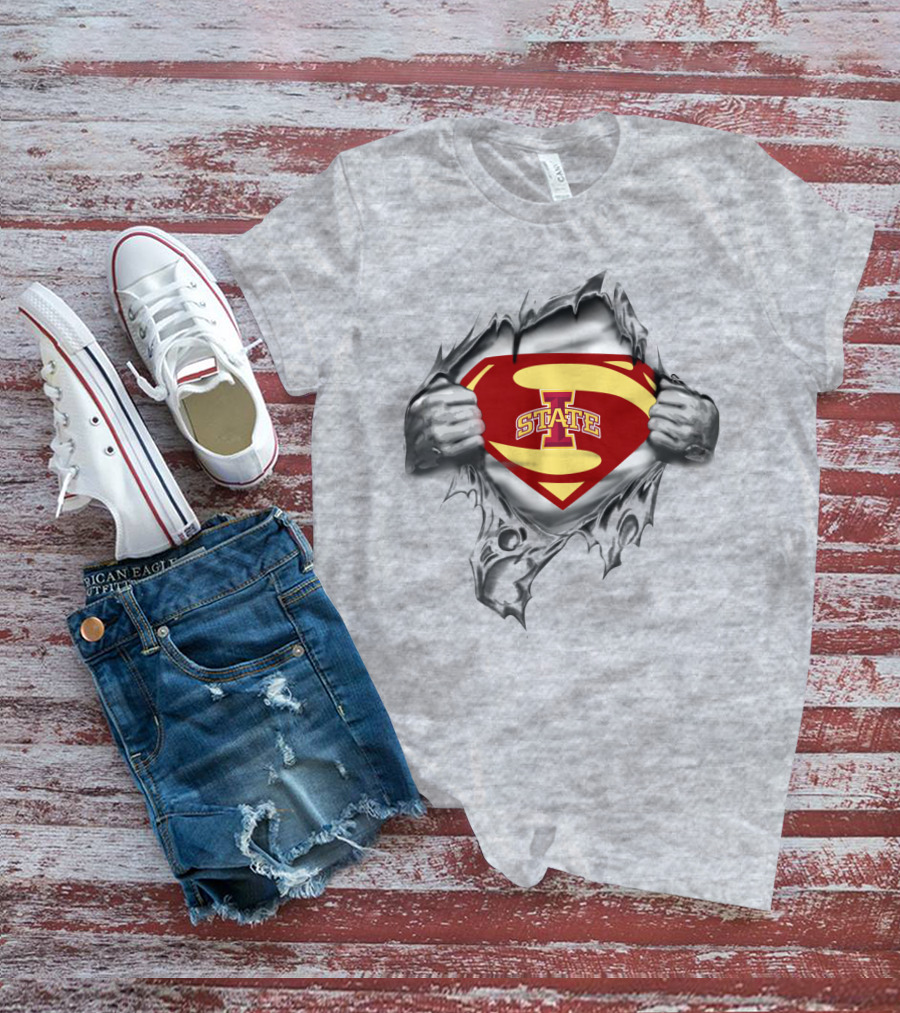 Iowa State Cyclones Super Strength Logo Rip Through T-Shirt