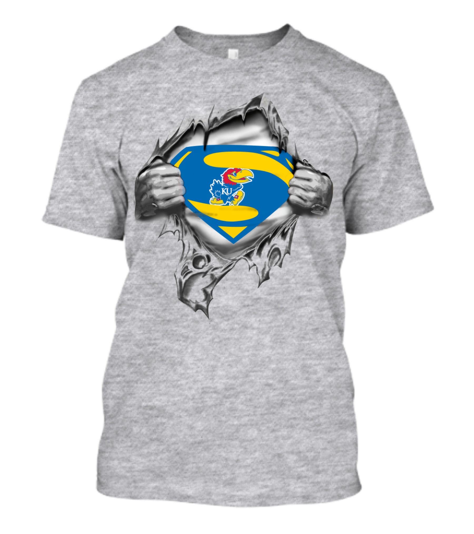 Kansas Jayhawks KU Superman T-Shirt