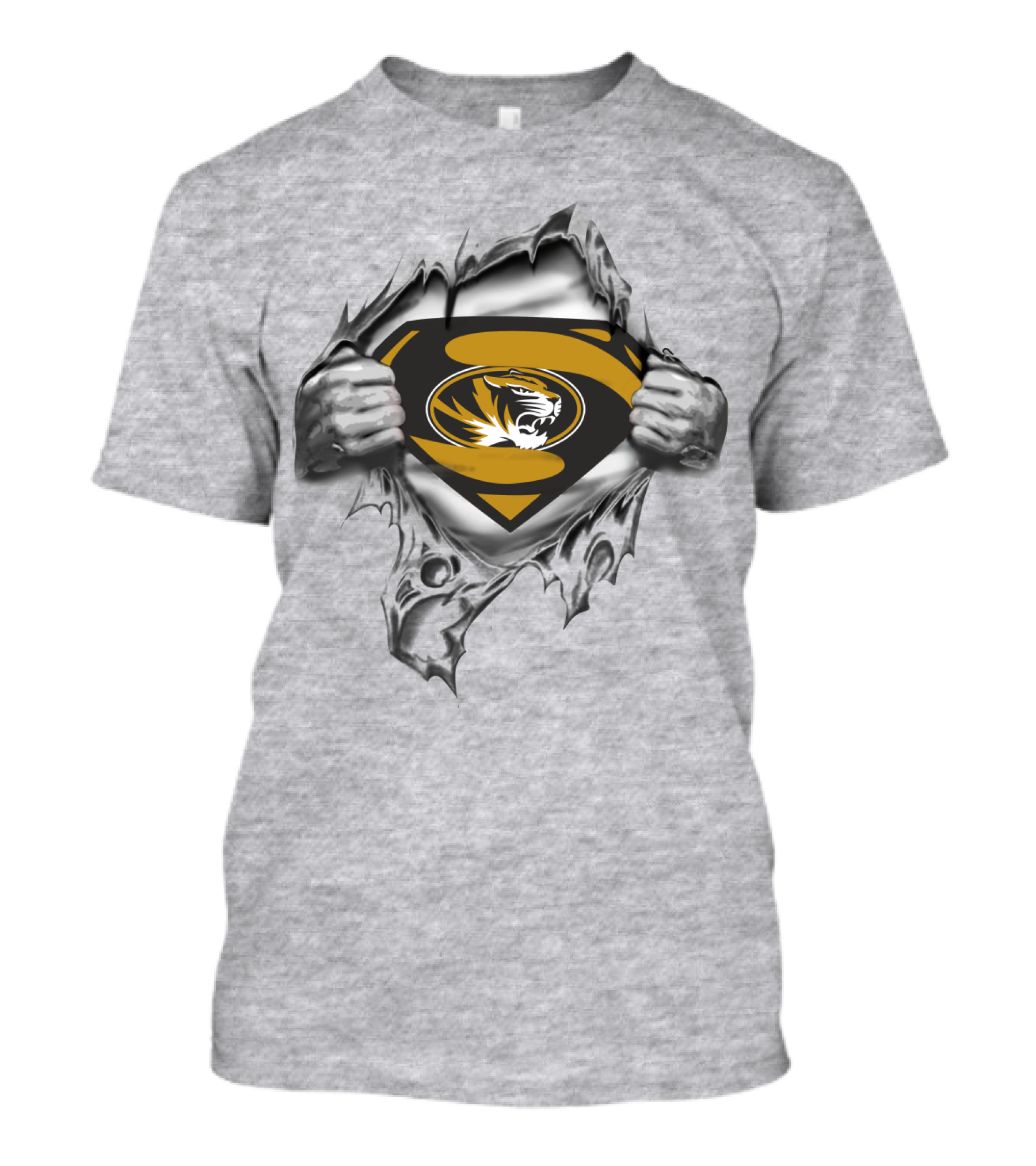Missouri Tigers Logo With Superman Inspired T-Shirt