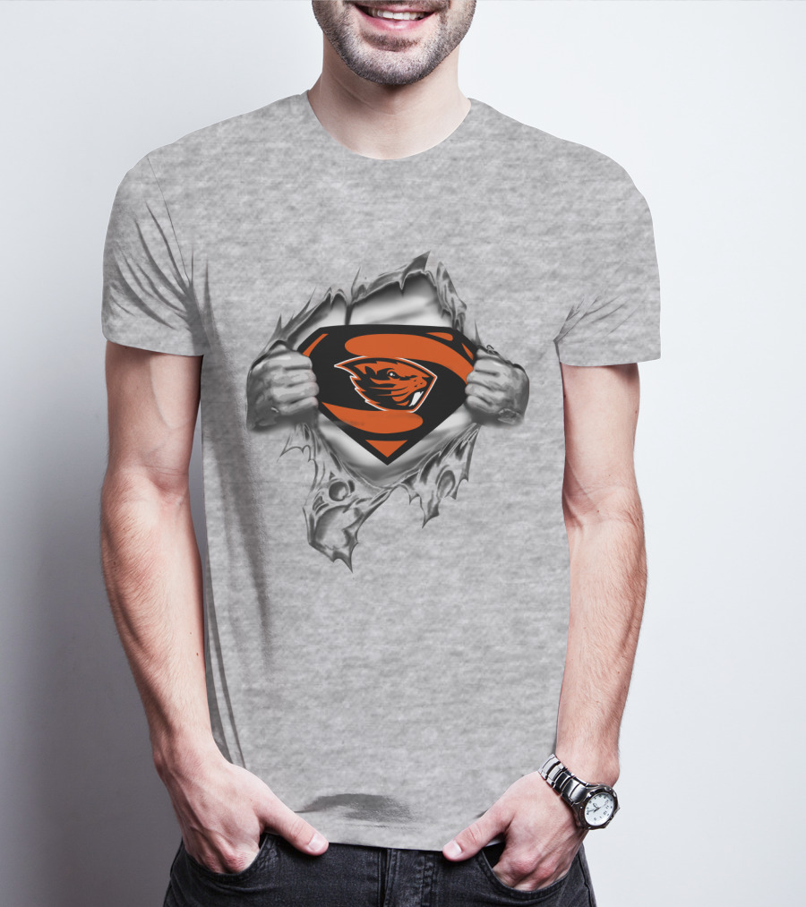 Oregon State Beavers Superhero Emblem T-Shirt