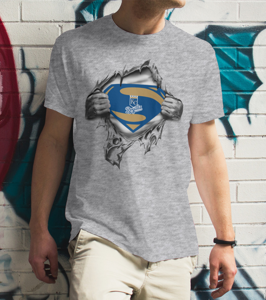 KC Royals Superman Logo Tear-Out T-Shirt