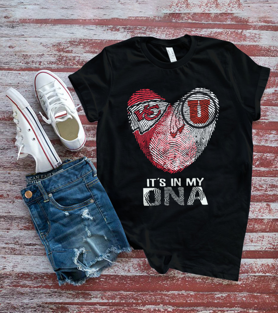 Chiefs Utah Utes It's In My Dna Fingerprint Heart U T-Shirt