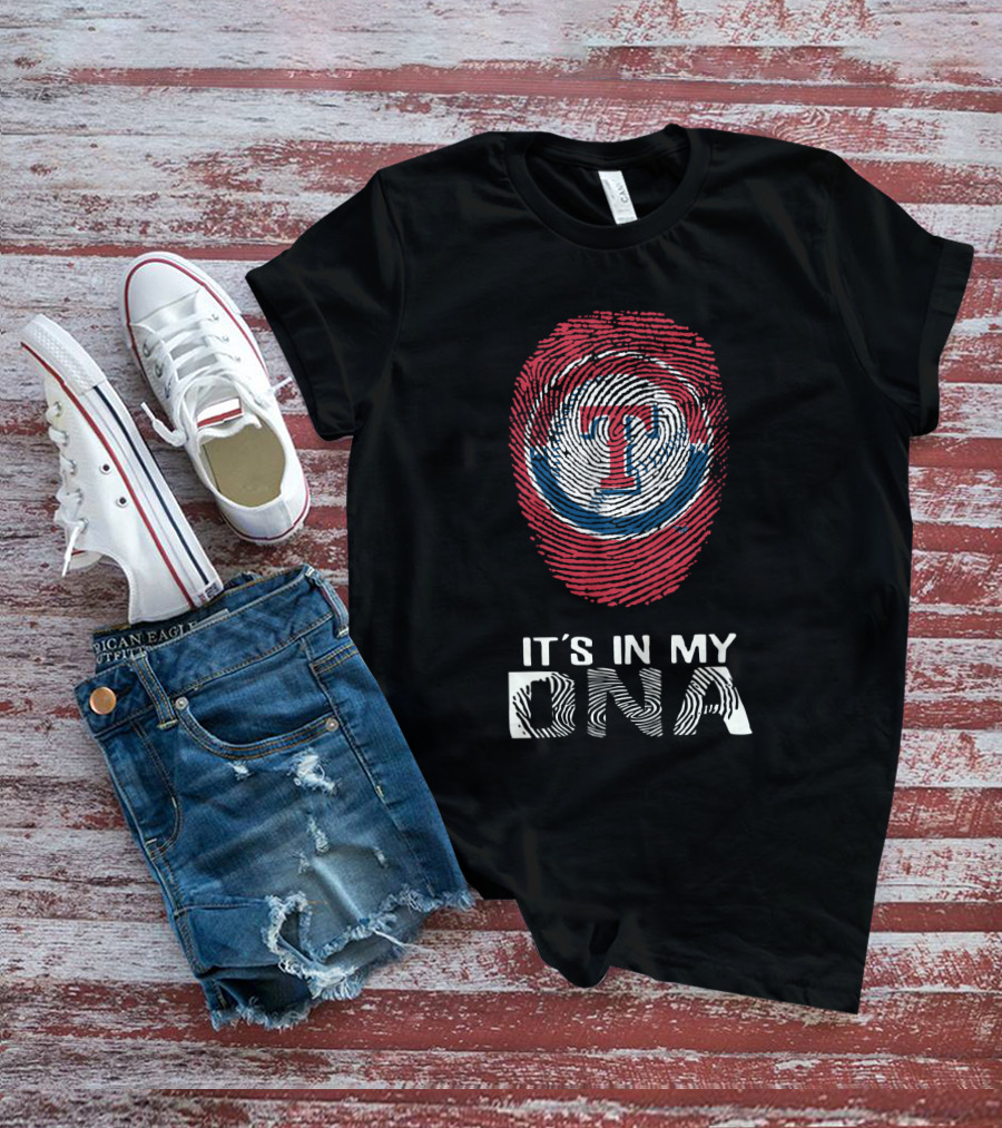 Texas Rangers T Fingerprint It's In My DNA T-Shirt
