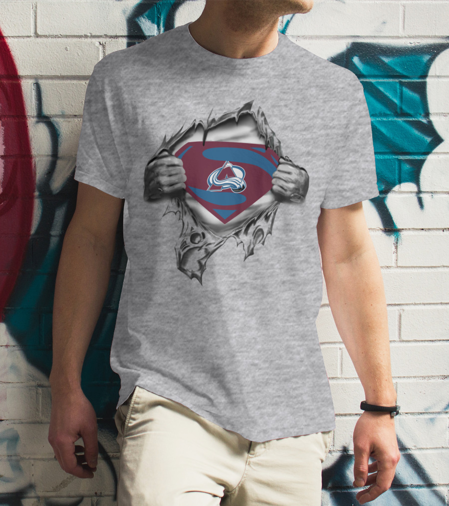Avalanche Super Man Colorado Logo Pullover Crest T-Shirt