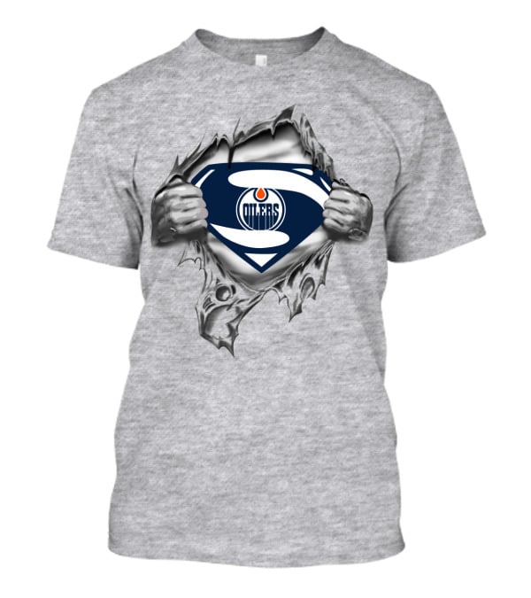 Edmonton Oilers Superman Logo Mashup T-Shirt
