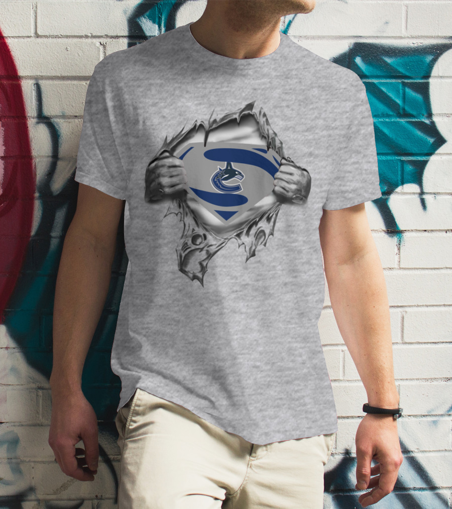 Vancouver Canucks Superhero Emblem Breakthrough T-Shirt