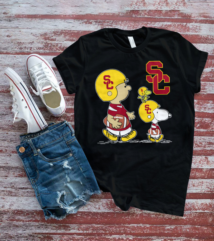 Snoopy USC Trojans Football SC T-Shirt