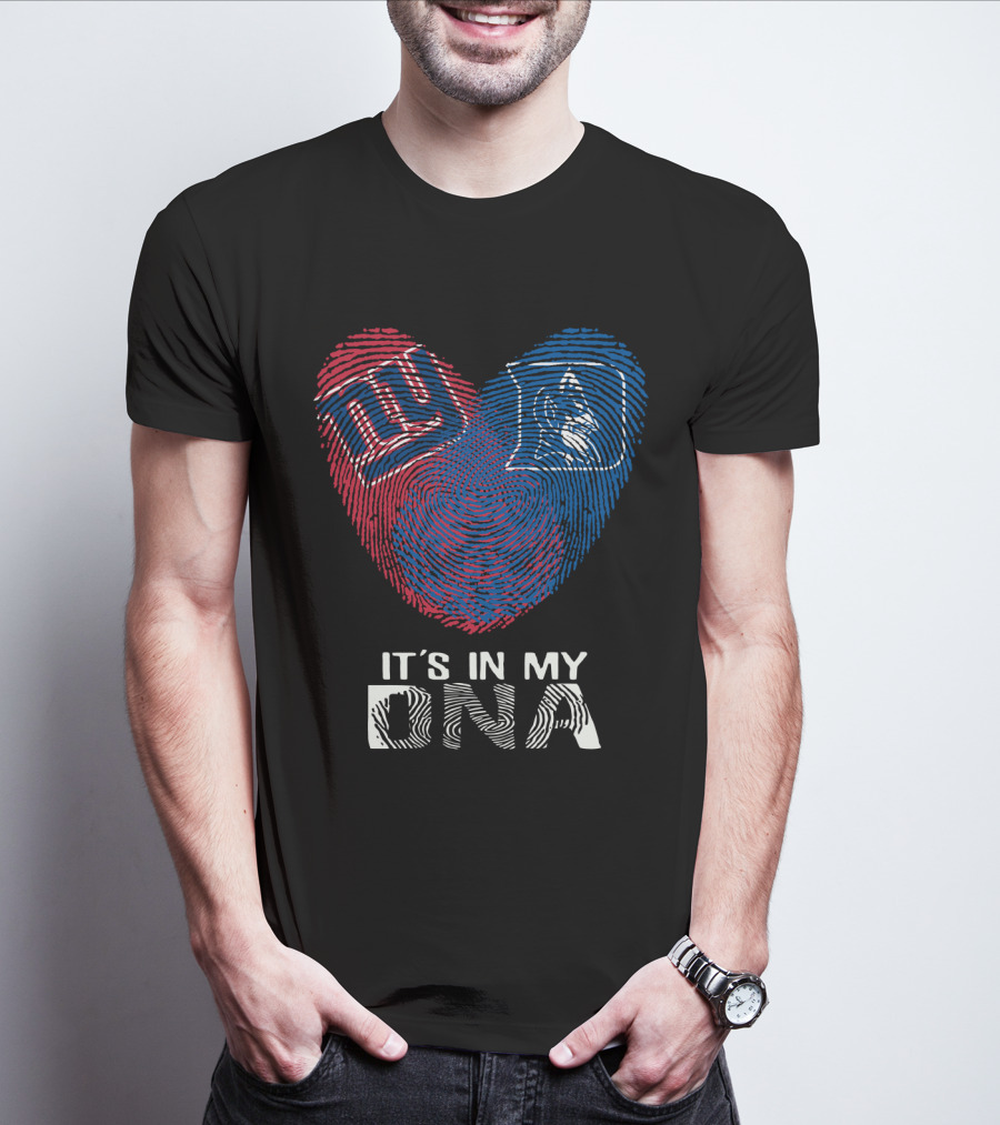 It's In My DNA Giants Duke Fingerprint Heart T-Shirt