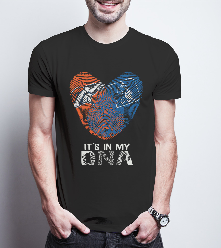 Broncos Duke Heart Fingerprint It's In My DNA T-Shirt