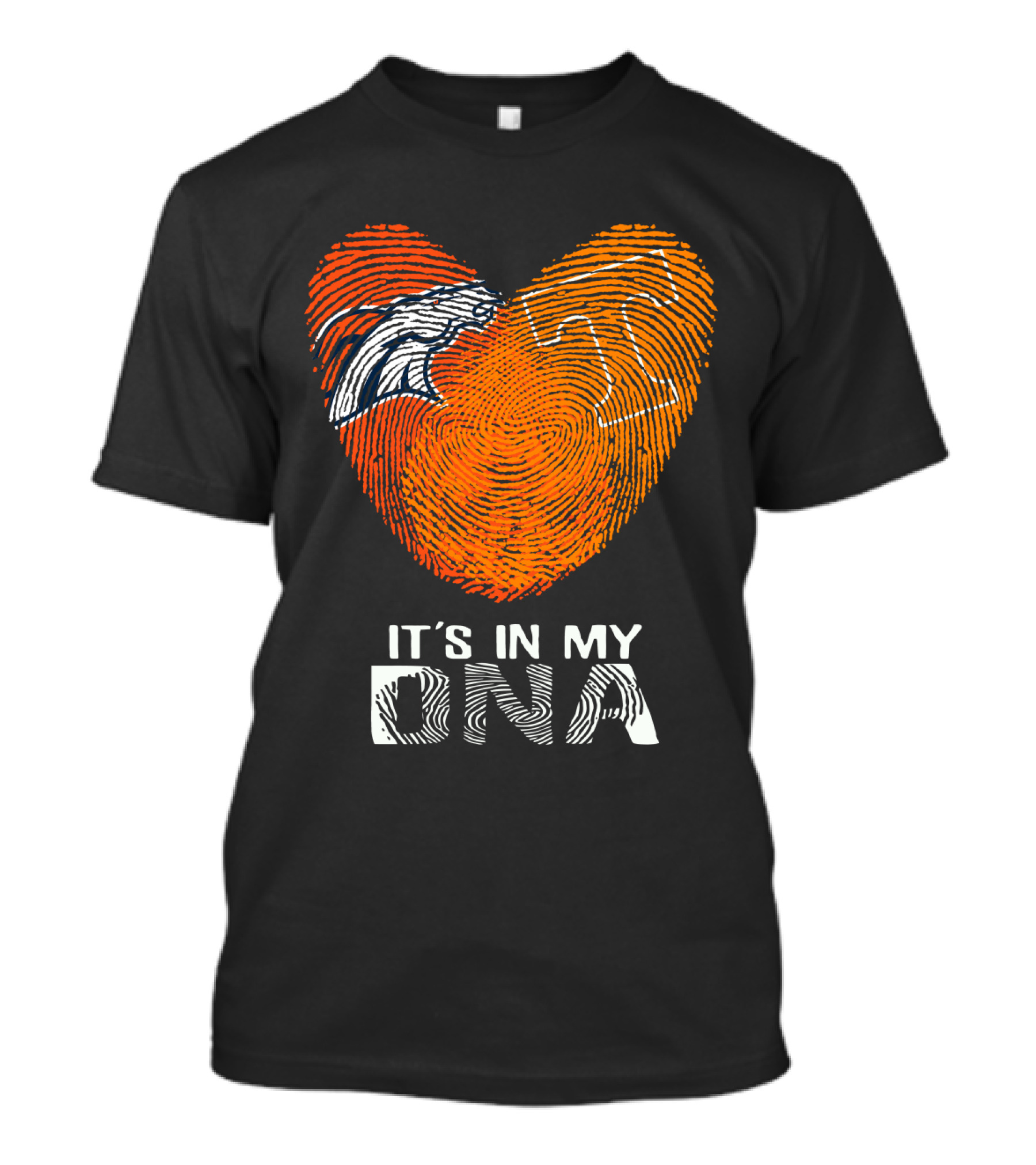 Broncos Tennessee It's In My DNA Fingerprint Heart T-Shirt