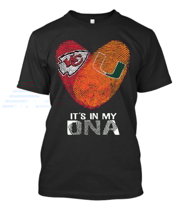 Kansas City Chiefs Miami Hurricanes It's In My DNA T-Shirt