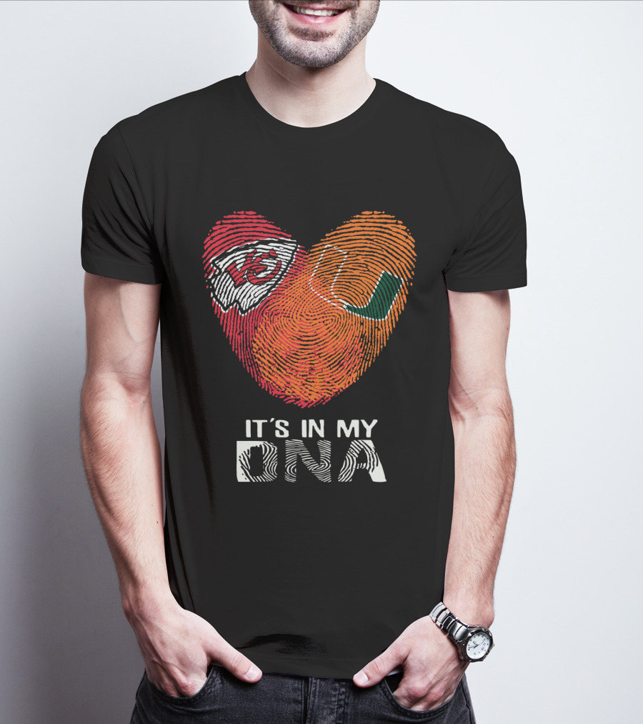 Kansas City Chiefs Miami Hurricanes It's In My DNA T-Shirt