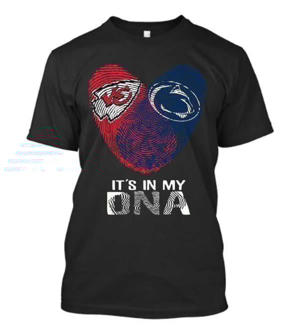 Kansas City Chiefs Penn State It's In My Dna Fingerprint T-Shirt