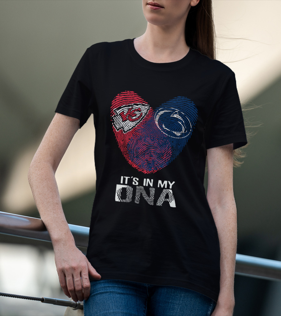 Kansas City Chiefs Penn State It's In My Dna Fingerprint T-Shirt