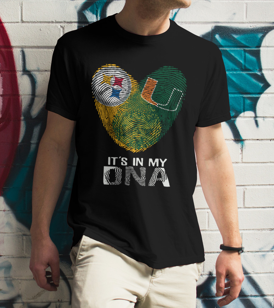 Steelers Hurricanes It's In My DNA Fingerprint T-Shirt