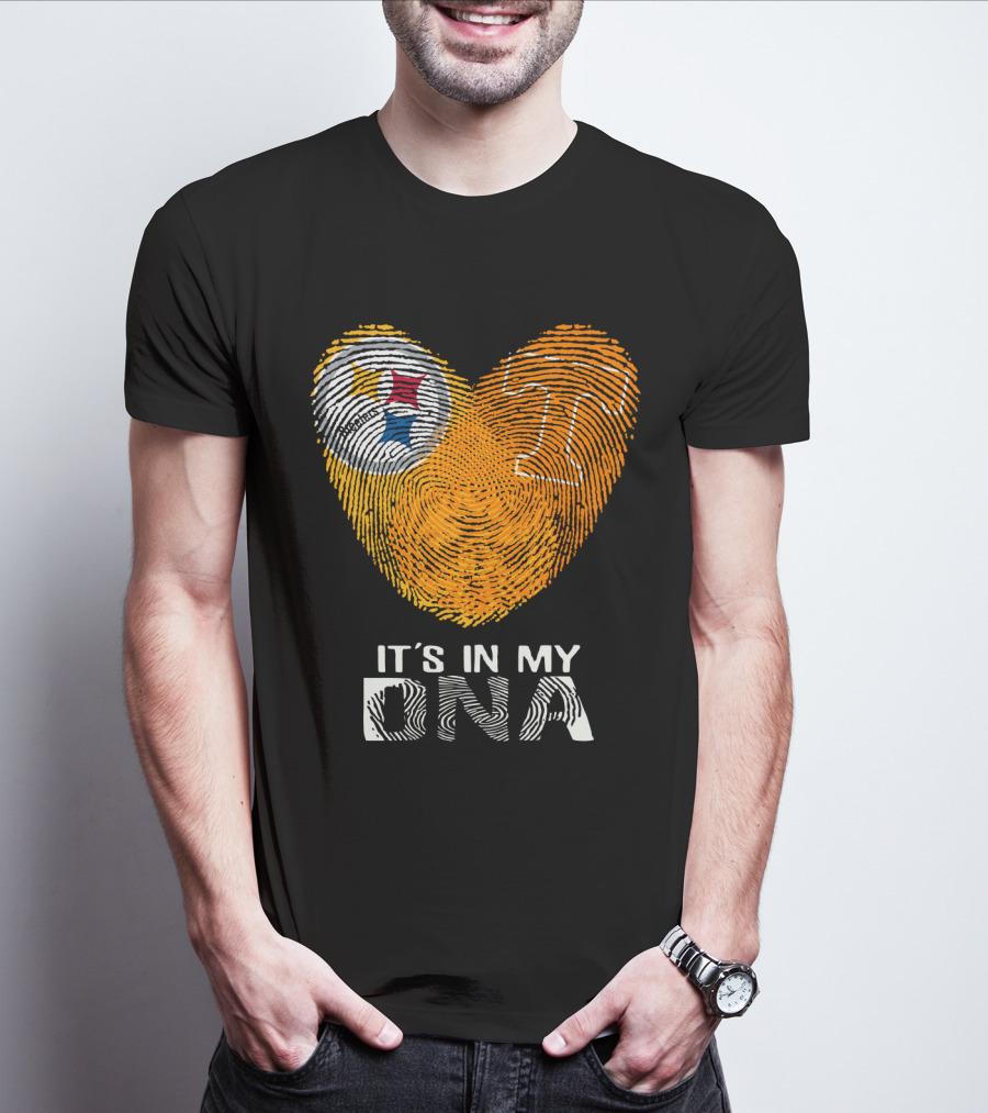 Steelers Tennessee It's In My DNA Fingerprint Heart T-Shirt